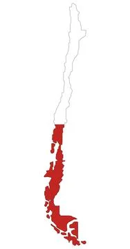 Chile Flag in Map, Chile Map with Flag, Country Map, Chile Map with Flag, N.. Stock Illustration