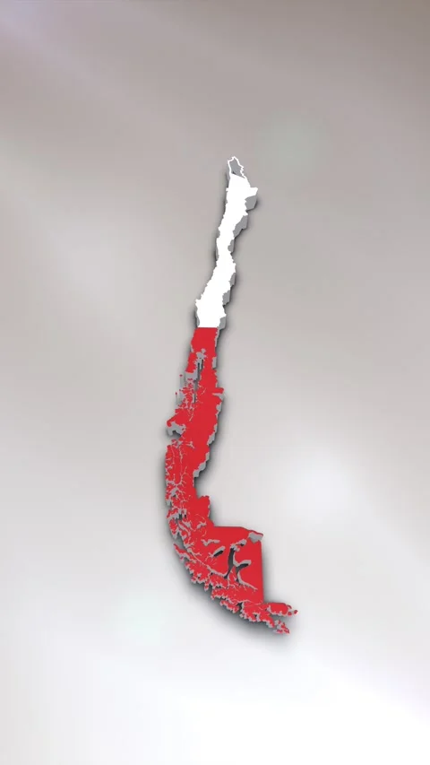 Chile Flag on Map Stock Footage 278172824