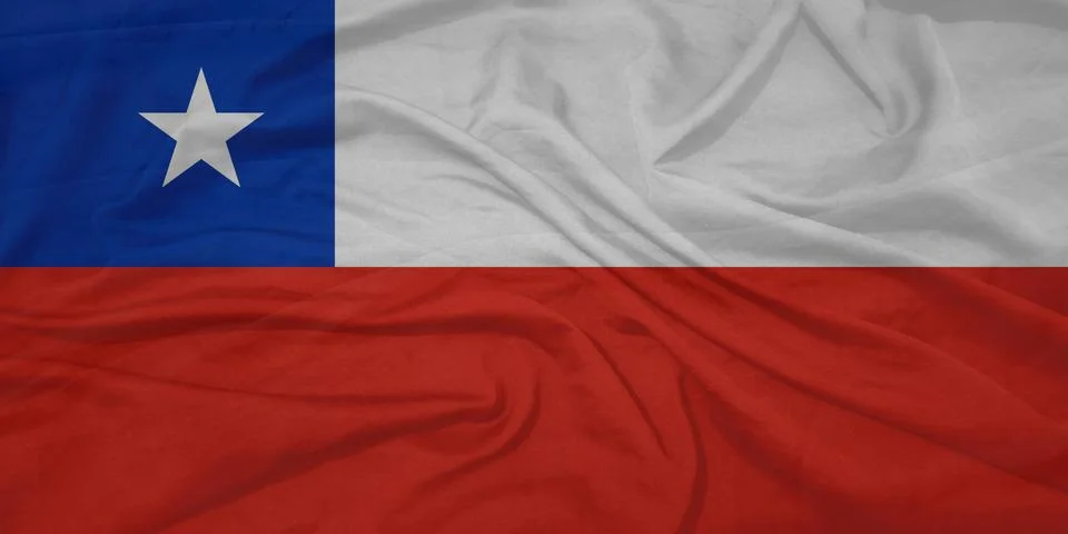 Chile Flag moving in wind Stock Photos