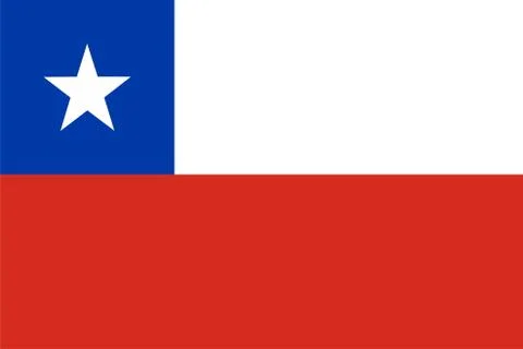 Chile flag official vector illustration Illustrazione stock
