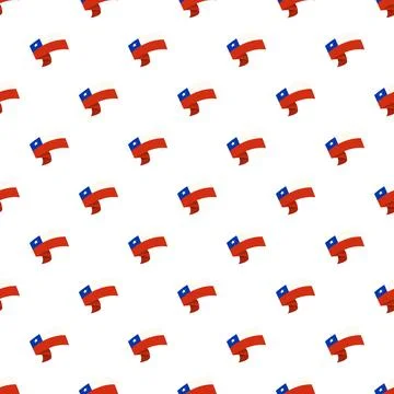 Chile flag ribbon pattern representing national pride Stock Illustration