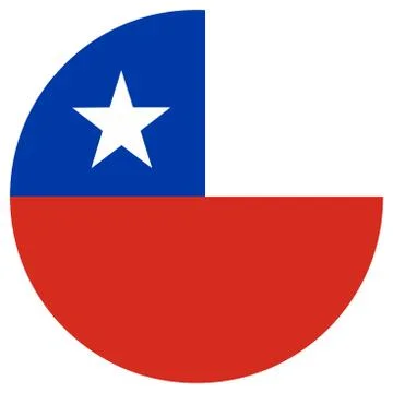 Chile flag round vector illustration Stock Illustration