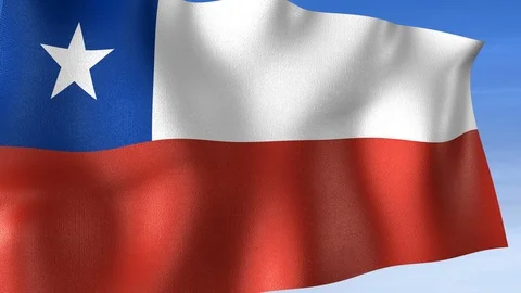 Chile Flag - Set of 3 Angles with Masks [3WaveSeries] Stock Footage 104584328