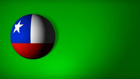 Chile flag in the shape of a ball to roll Video stock 80891587