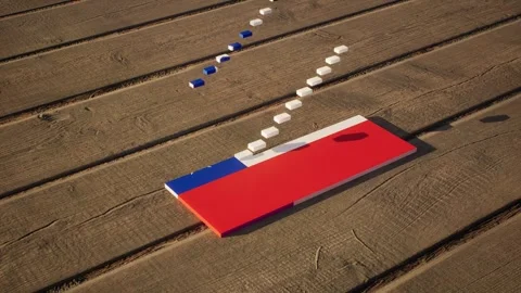 Chile Flag - Slow Motion Stock Footage 318732664