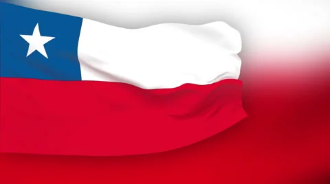 Chile flag slowly waving. Stock Footage 1055850
