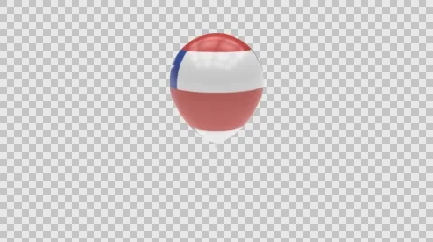 Chile flag textured balloon rotating Alpha Video stock 61390349