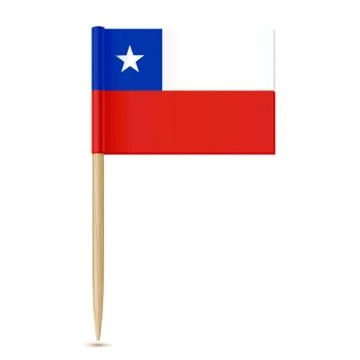 Chile Flag toothpick Stock Illustration