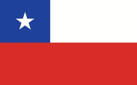 Chile flag vector graphic. Rectangle Chilean flag illustration. Chile country Stockillustratie