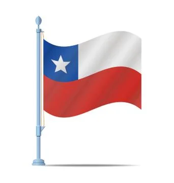 Chile flag vector Illustrazione stock