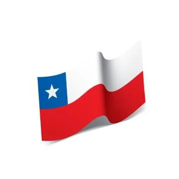 Chile flag, vector illustration Stock Illustration