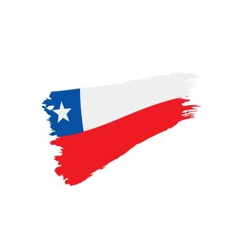 Chile flag, vector illustration Stock Illustration