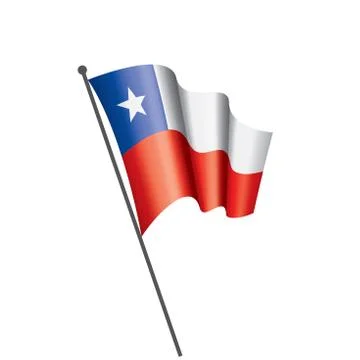 Chile flag, vector illustration Stock Illustration