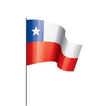 Chile flag, vector illustration Stock Illustration
