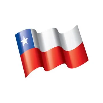 Chile flag, vector illustration Stock Illustration