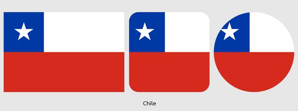 Chile flag, vector illustration Illustrazione stock