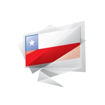 Chile flag, vector illustration on a white background. Stock Illustration
