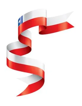 Chile flag, vector illustration on a white background. Stock Illustration