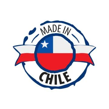 Chile flag, vector illustration on a white background. Stock Illustration
