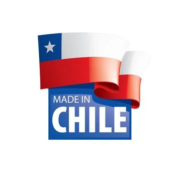 Chile flag, vector illustration on a white background. Chile flag, vector ... Foto stock
