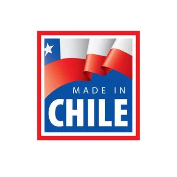 Chile flag, vector illustration on a white background. Chile flag, vector ... Foto stock