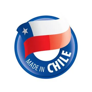 Chile flag, vector illustration on a white background. Chile flag, vector ... Stock Photos