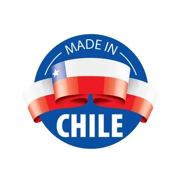 Chile flag, vector illustration on a white background. Chile flag, vector ... Stock Photos