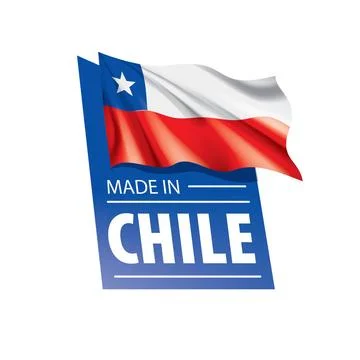 Chile flag, vector illustration on a white background. Chile flag, vector ... Foto stock
