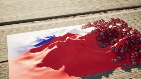 Chile Flag - Virus Growth Stock Footage 320289549