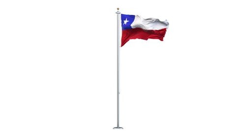 Chile flag waving 360-degree rotation looping. 스톡 동영상 311987643