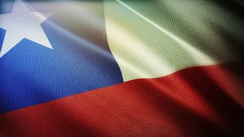 Chile flag is waving 3D animation. Chile flag waving in the wind. Stock Footage 142222755