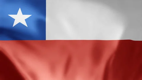 Chile flag is waving 3D animation. Flag seamless loop animation 4k Stock Footage 259866146