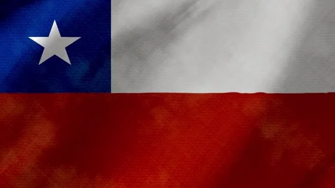 Chile flag waving background with real fabric texture Stock-Footage 291600669