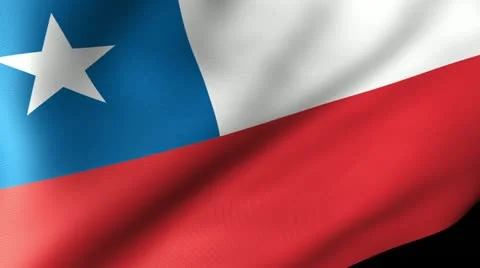 Chile Flag Waving Stock Footage 12204320