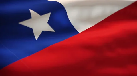 Chile flag waving Stock Footage 55494848