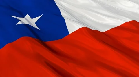 Chile flag waving. Seamless Stock Footage 48684127