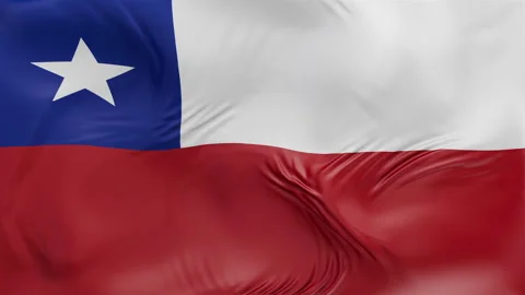 Chile flag waving Seamless silk flag 3d animation slow motion Looping Stock Footage 337950047