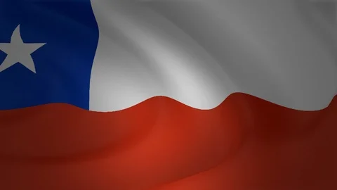 Chile flag waving in the wind animation collection Stock Footage 90877438