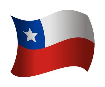 Chile flag waving in the wind Illustrazione stock