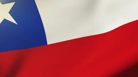 Chile flag waving in the wind. Looping sun rises style.  Animation loop Stock Footage 48611553