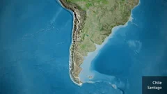 Chile on the globe. Regional borders. Sa Stock Video Pond5