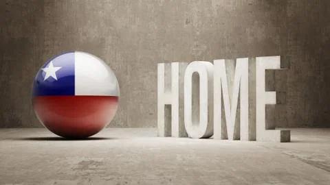 Chile. Home  Concept. Stock Illustration
