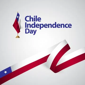 Chile Independence Day Vector Template Design Illustration Stock Illustration