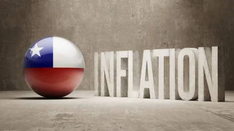 Chile. Inflation Concept. Stock Illustration