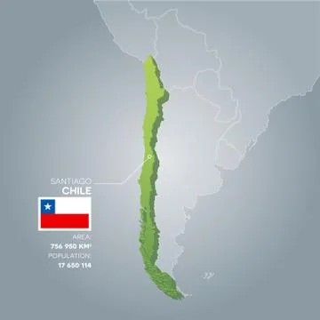 Chile information map. Stock Illustration