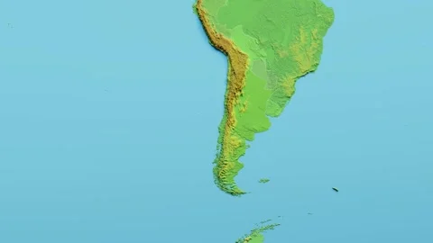 Chile Map 3D animated with Borders Stock Footage 348518694