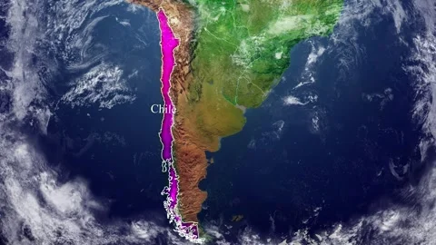 CHILE Map With Borders Stock Footage 318672194