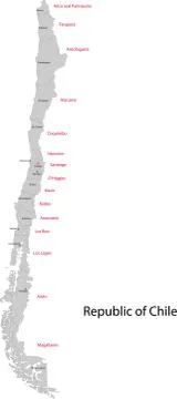 Chile map Stock Illustration