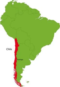 Chile map Stock Illustration