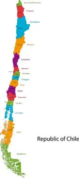 Chile map Stock Illustration